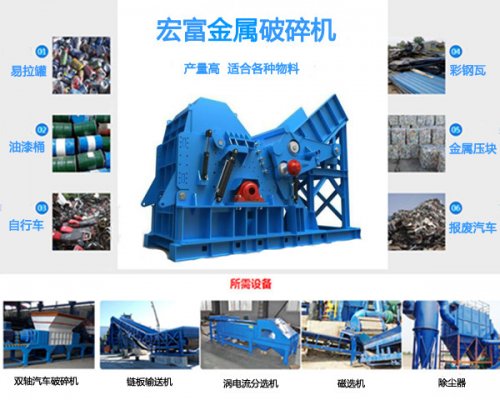 一整套金屬破碎機(jī)設(shè)備河南廠家報價多少？